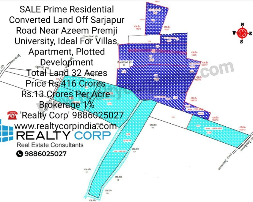 32 Acres Land For Sale In Sarjapur Road